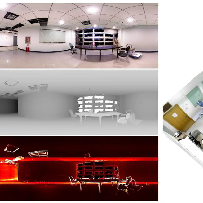 Noise-Resilient Reconstruction of Panoramas and 3D Scenes Using Robot-Mounted Unsynchronized Commodity RGB-D Cameras